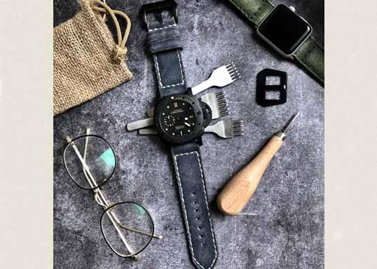 Canvas 7 Anthracite Gunny Straps for Audemars Piguet Panerai